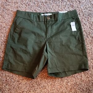 Old Navy Olive Green Flat Front Shorts